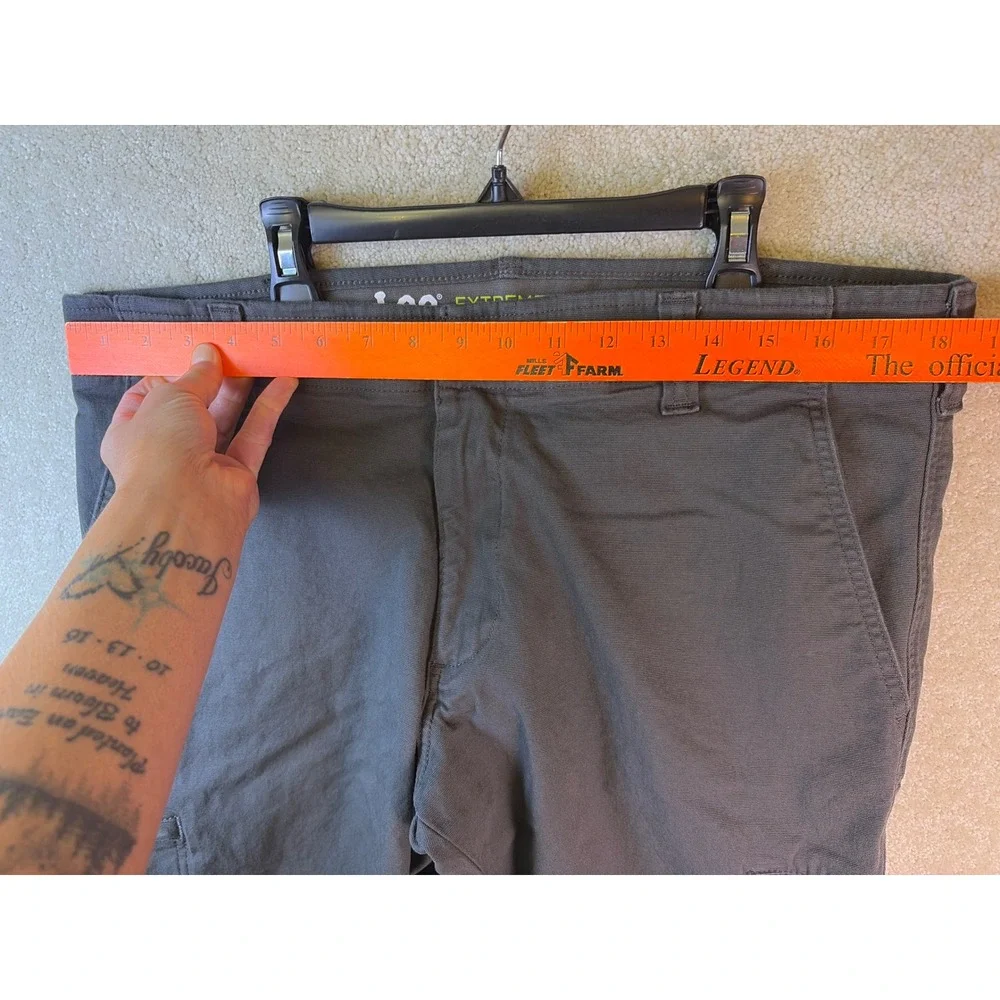 Lee Extreme Motion Cargo Pants Mens 36x29 Gray Regular Straight Fit Stretch